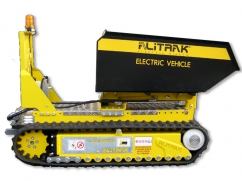 Electric dumper DCT-450 H on crawler tracks and a load capacity of 450 kg - with remote control