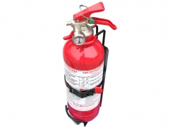 Fire extinguishing kit with support