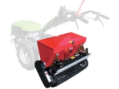 Seeder 90 cm - roller 100 cm - capacity 57 liters - for two-wheel tractor - trailled version