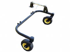 Adjustable front pivoting wheels for TR-HD series flail mowers