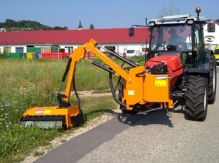 Flail mowers with arm for tractor