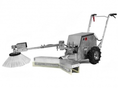 Machine SP-94 with battery 24 Volt, V-blade of 90 cm with side brush 50 cm for column shifter included