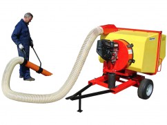 Trailled blower/vacuum collector