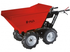 H-MAX transporteur avec moteur Honda GXV160 OHV - max. 365 kg - 4X4 - basculement hydraulique