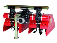 Split-hood tiller MINIBI L - working width 30 - 34 - 38 cm - for two-wheel tractor