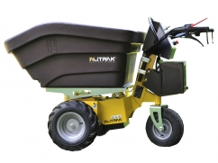 Electric dumper DT-300E with 3 wheels and a load capacity of 300 kg, plastic skip of 330 liters