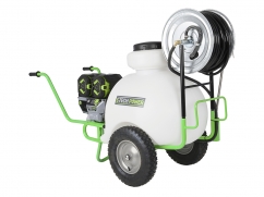 Sprayer on 2 wheels with EGO Power+ 56V battery motor - capacity 100 liters - pump 25 l/min - 25 bar