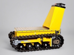Electric loading platform DCT-300 on crawler tracks and a load capacity up to 450 kg