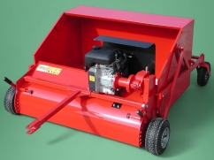 Trailed collection brush powered by petrol engine - working width 120 cm