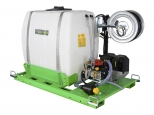 volgende: E-Tech Power Polyvalente sproeigroep met EGO Power+ 56V accu motor - inhoud 300 liter - pomp 32 l/min - 40 bar