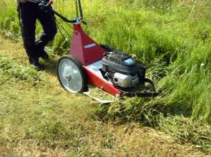 Lawn mowers with side discharge