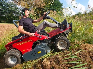 Rough terrain tractor flail mowers
