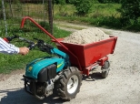 Transport carts for two-wheel tractors